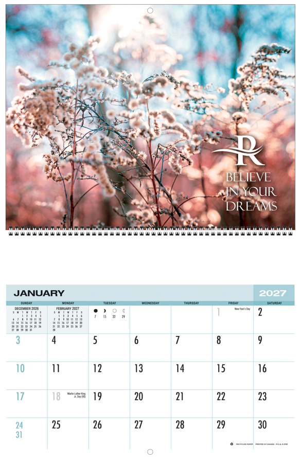 PCA 4750 Custom 12 Month Appointment Wall Calendar