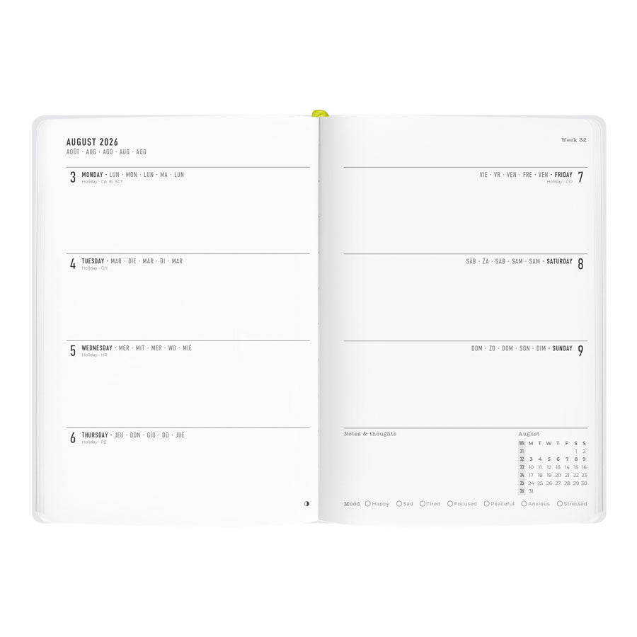 C031995/ C031996 AGENDA HEBDOMADAIRE