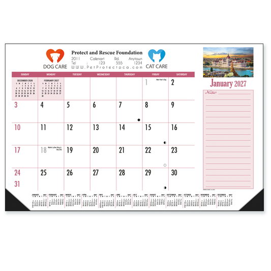 PCA 3217 Desk and Counter Calendar Pad