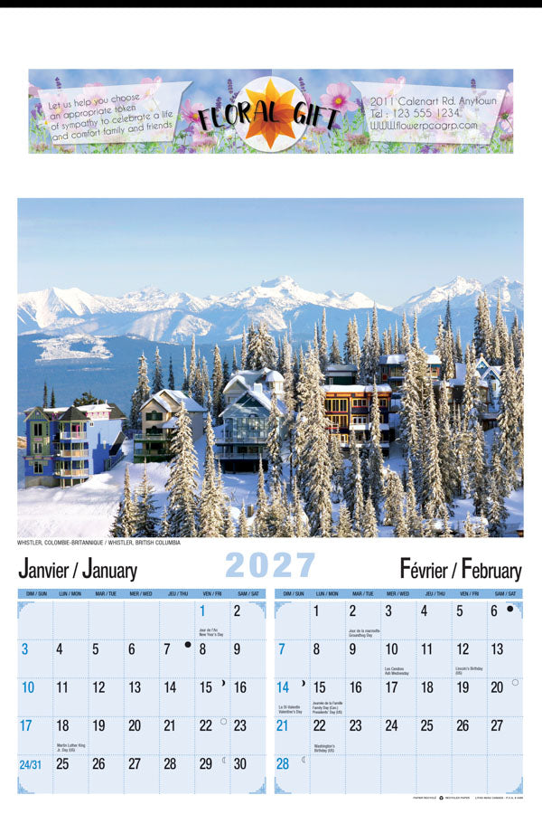 PCA 4400 Canadian Scenes - Wall Calendars