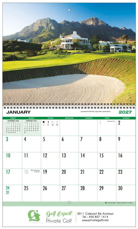 PCA 4660 Golf - Appointment Calendars