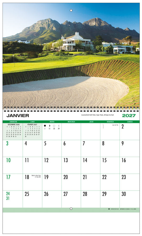 PCA 4660 Golf - Appointment Calendars