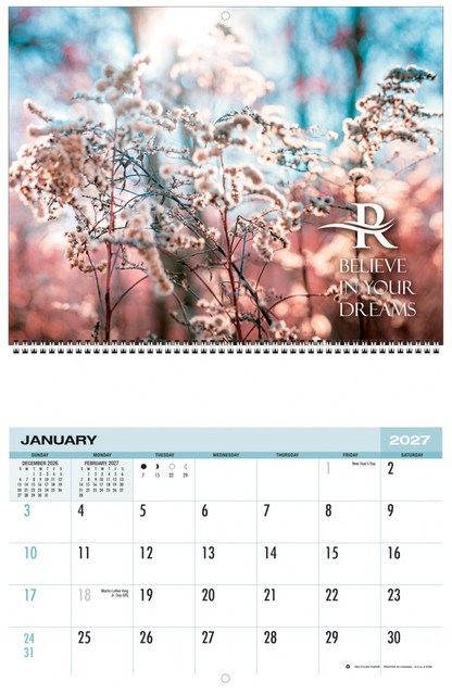 PCA 4750 Custom 12 Month Appointment Wall Calendar