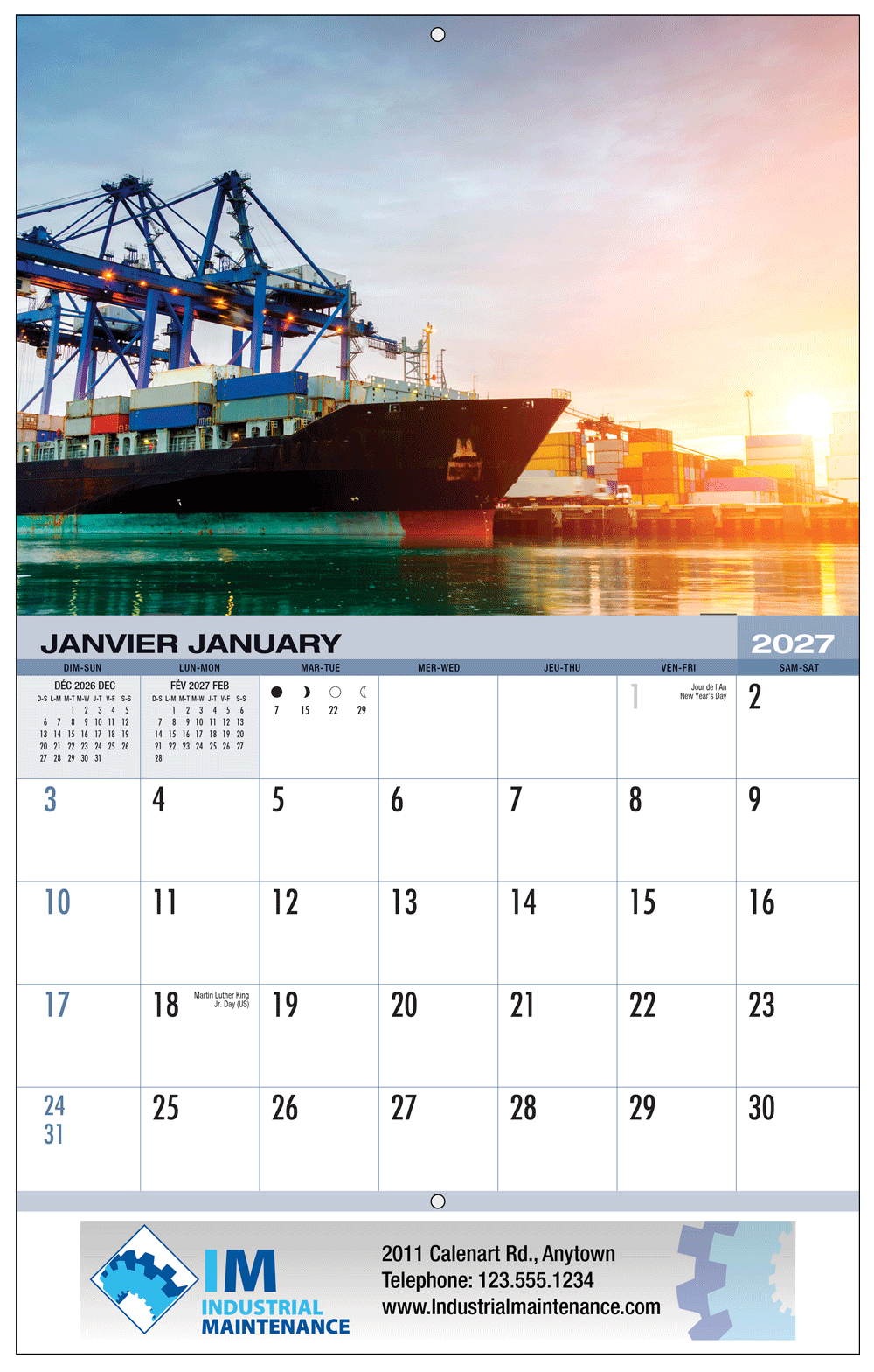 PCA 4751C Custom Appointment Wall Calendar