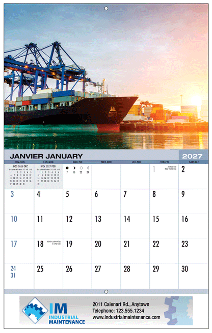 PCA 4751C Custom Appointment Wall Calendar