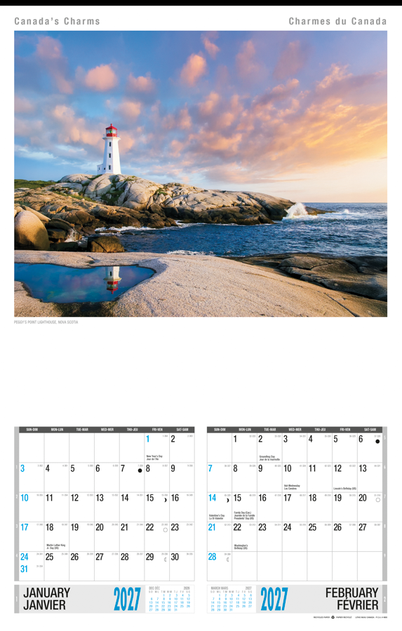 PCA Calendar 4900 Canada’s Charms