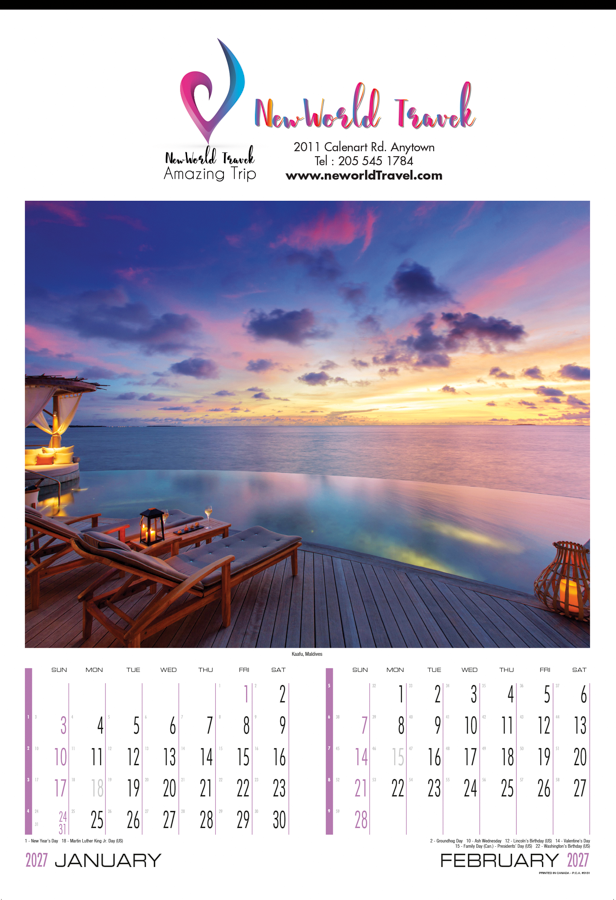 PCA Calendar 5151 Exotic
