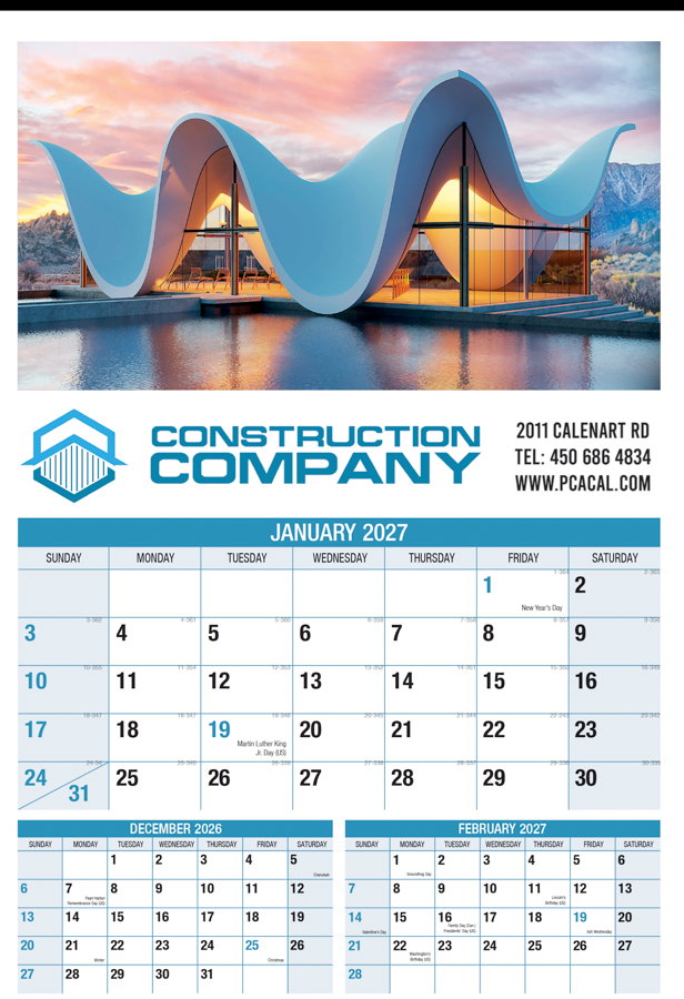 PCA 5158 Construction Industry Calendar