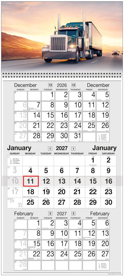 PCA 5160 3-Month - Wall Calendars