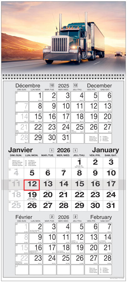 PCA 5160 3-Month - Wall Calendars