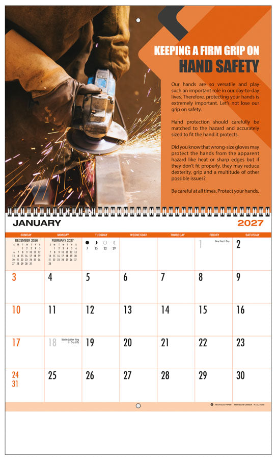 PCA 5200 Safety - Appointment Calendars