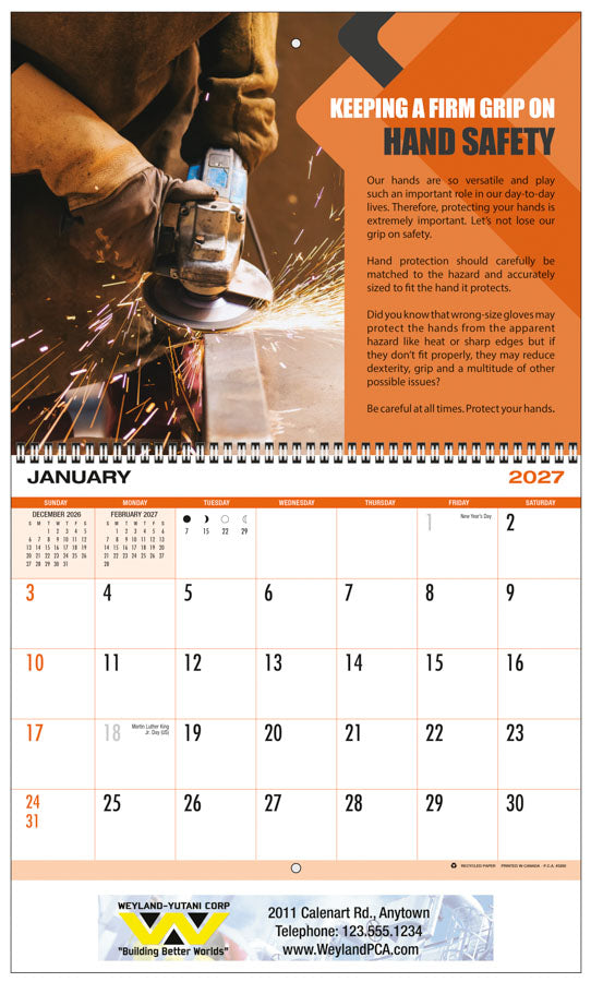 PCA 5200 Safety - Appointment Calendars