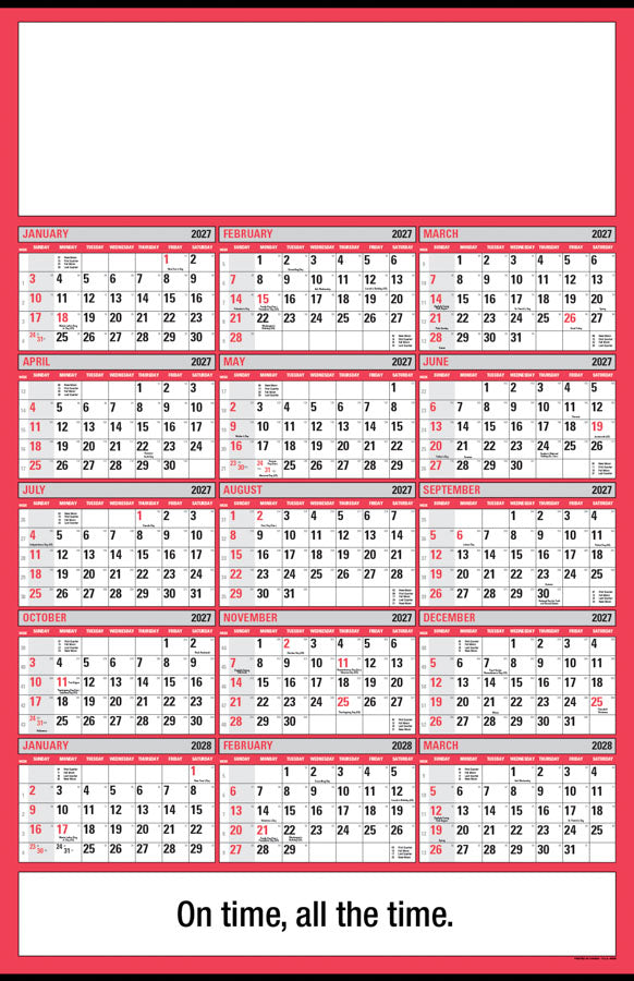 PCA 5500 15-Month Double AD - Wall Calendars