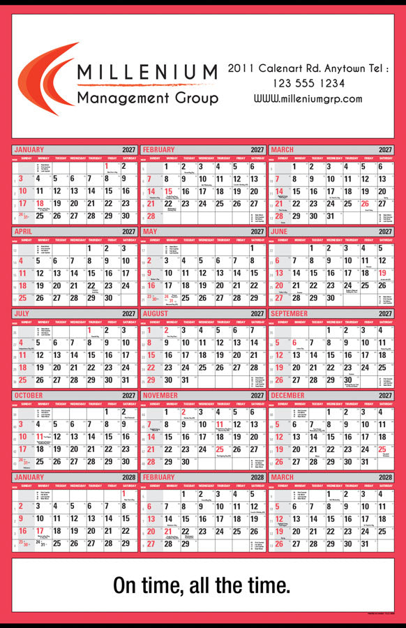 PCA 5500 15-Month Double AD - Wall Calendars