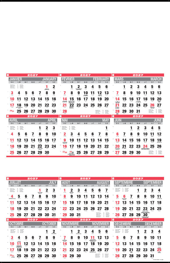 PCA 5550 12-Month Double AD - Wall Calendars