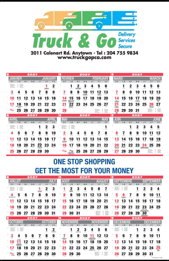 PCA 5550 12-Month Double AD - Wall Calendars