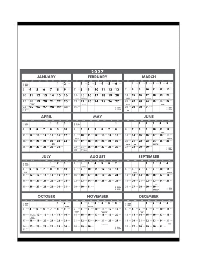 PCA 5750 Classic Black & White - Wall Calendars