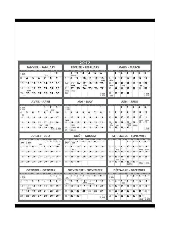 PCA 5750 Classic Black & White - Wall Calendars
