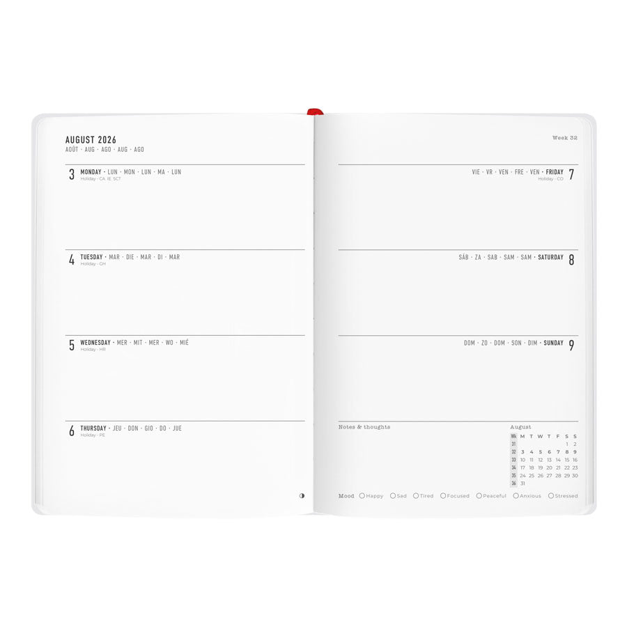 C031995/ C031996  AGENDA HEBDOMADAIRE