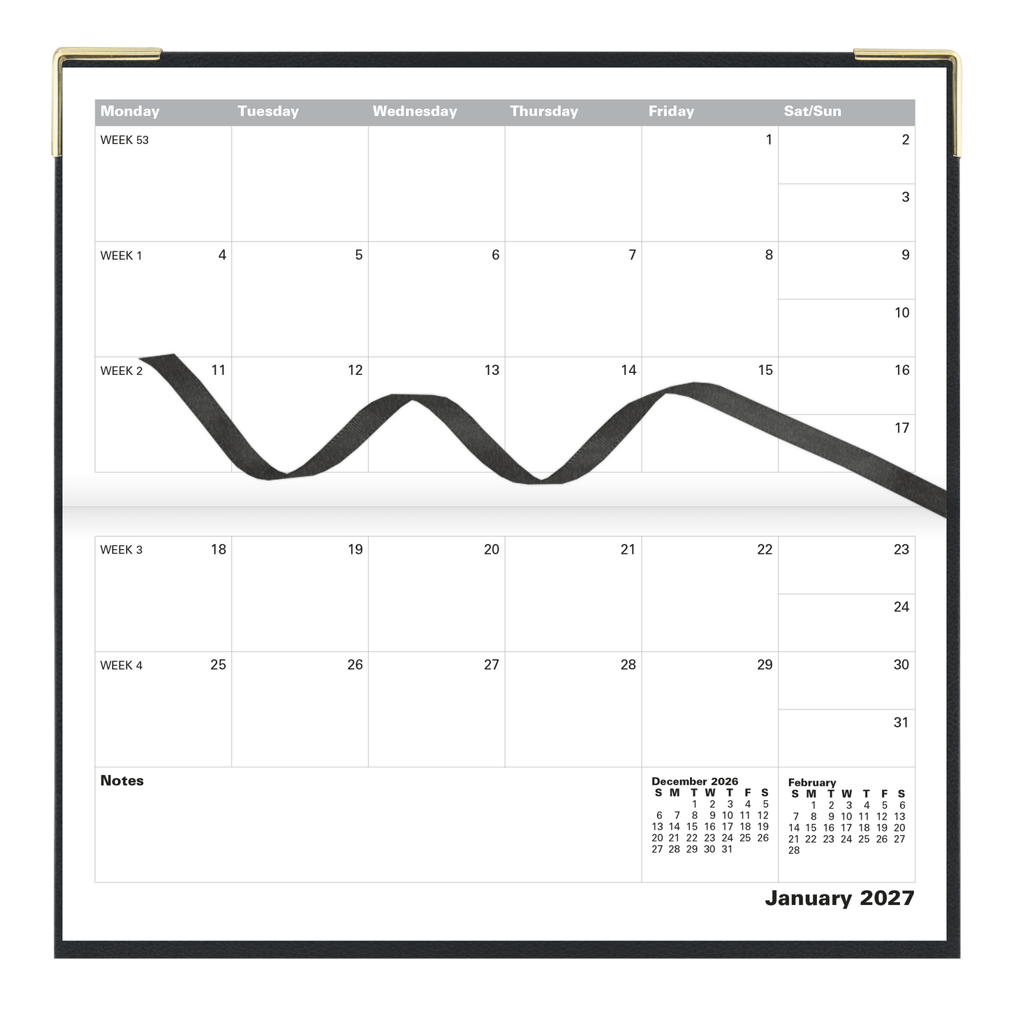 Letts Classic Slim Monthly Pocket Planner C12S