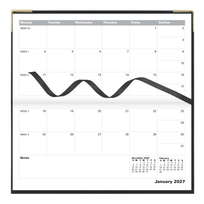 Letts Classic Slim Monthly Pocket Planner C12S