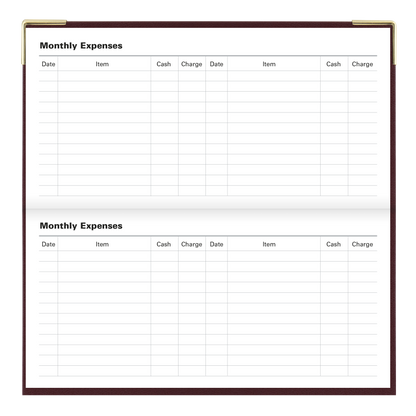 Letts Classic Slim Monthly Pocket Planner C12S