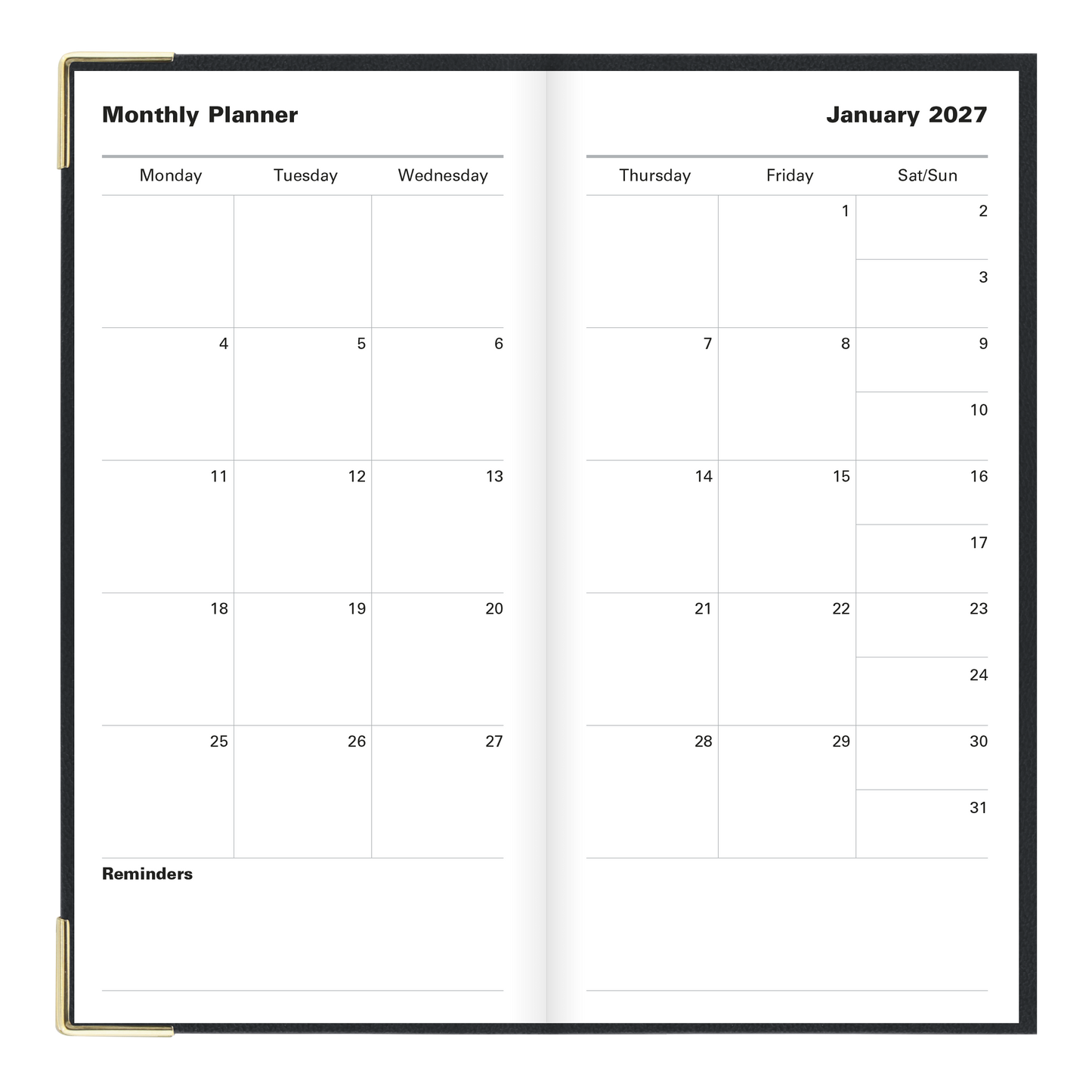 Letts Classic Pocket Slim Weekly Upright Planner C32SU