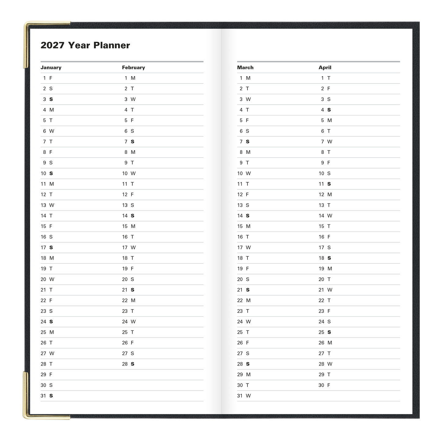 Letts Classic Pocket Slim Weekly Upright Planner C32SU
