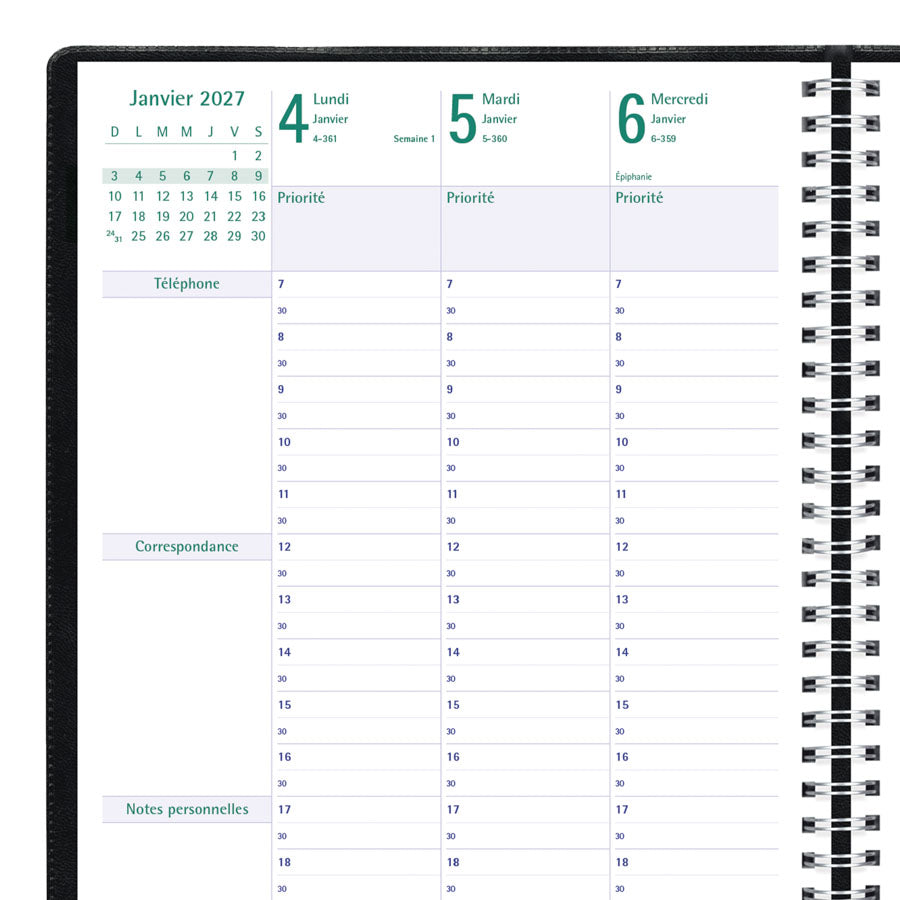 C5930.81FT  AGENDA HEBDOMADAIRE  FRANÇAIS