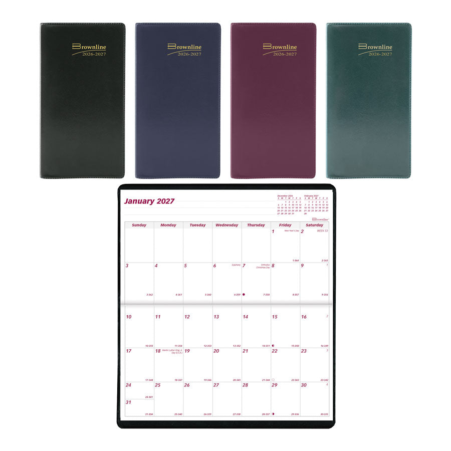 Brownline Two-Year Monthly Pocket Planner CA24.AST