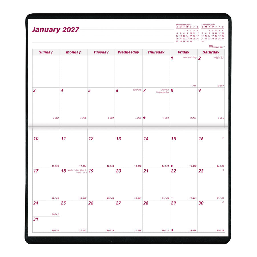 Brownline Two-Year Monthly Pocket Planner CA24.AST