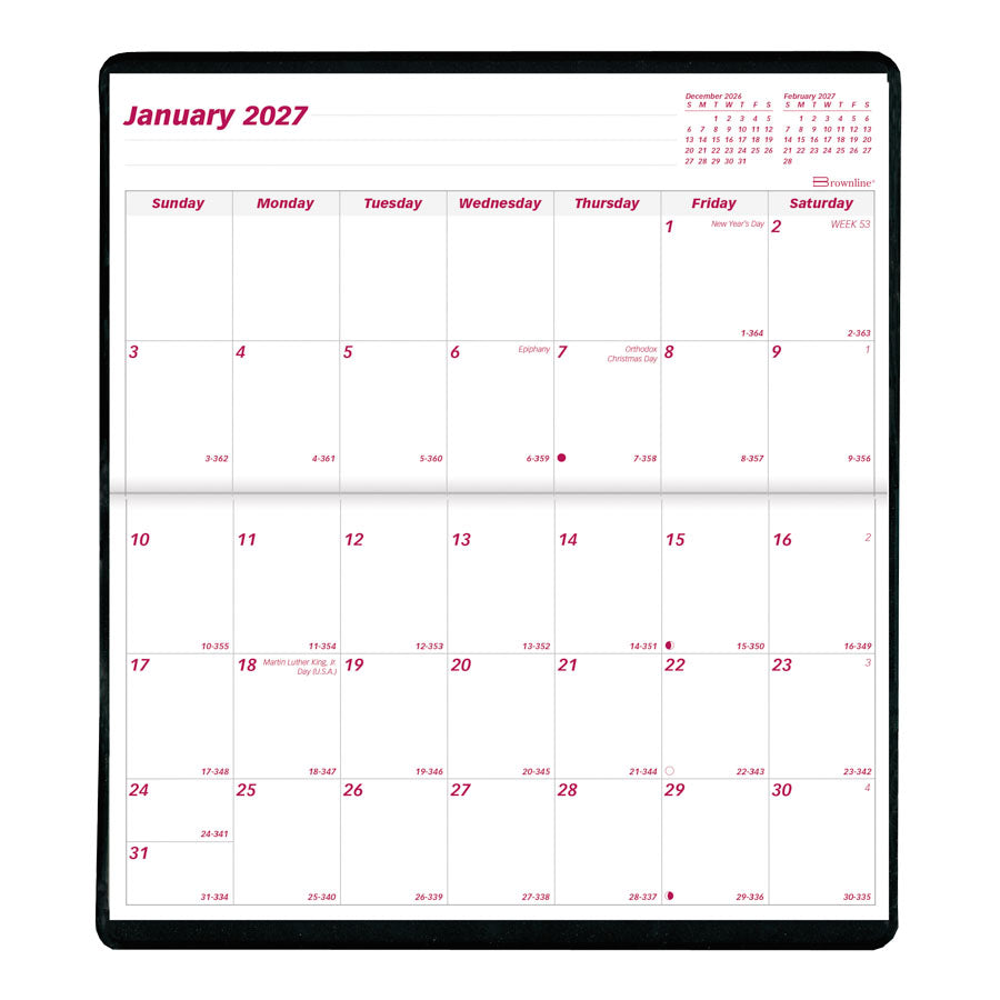 Brownline Two-Year Monthly Pocket Planner CA24.AST