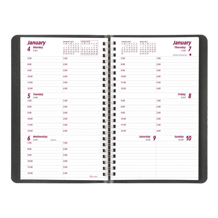 Brownline Essential Weekly Planner CB75.BLK